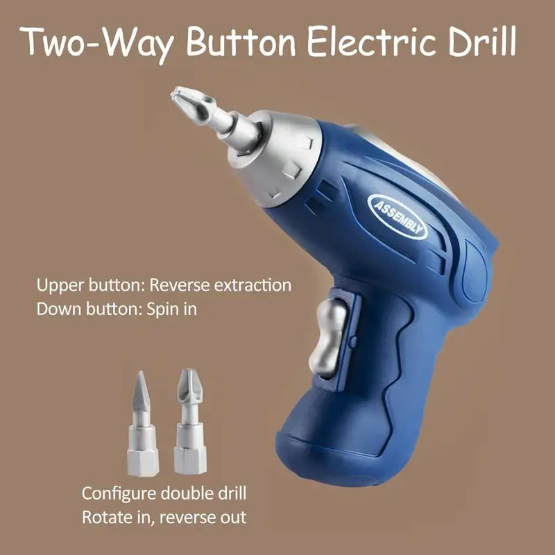 Drill Set 203pcs Electric Drill And Screw Design Art Puzzle Drilling Toy STEM Building Toys Screwdriver Set For Boys And Girls