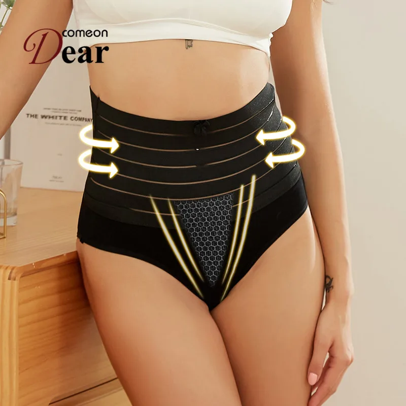 

Comeondear Seamless Panties For Women Cotton High Waist Sexy Multi-color Tight Abdomen And Hip Shaping Plus Size Elastic Briefs