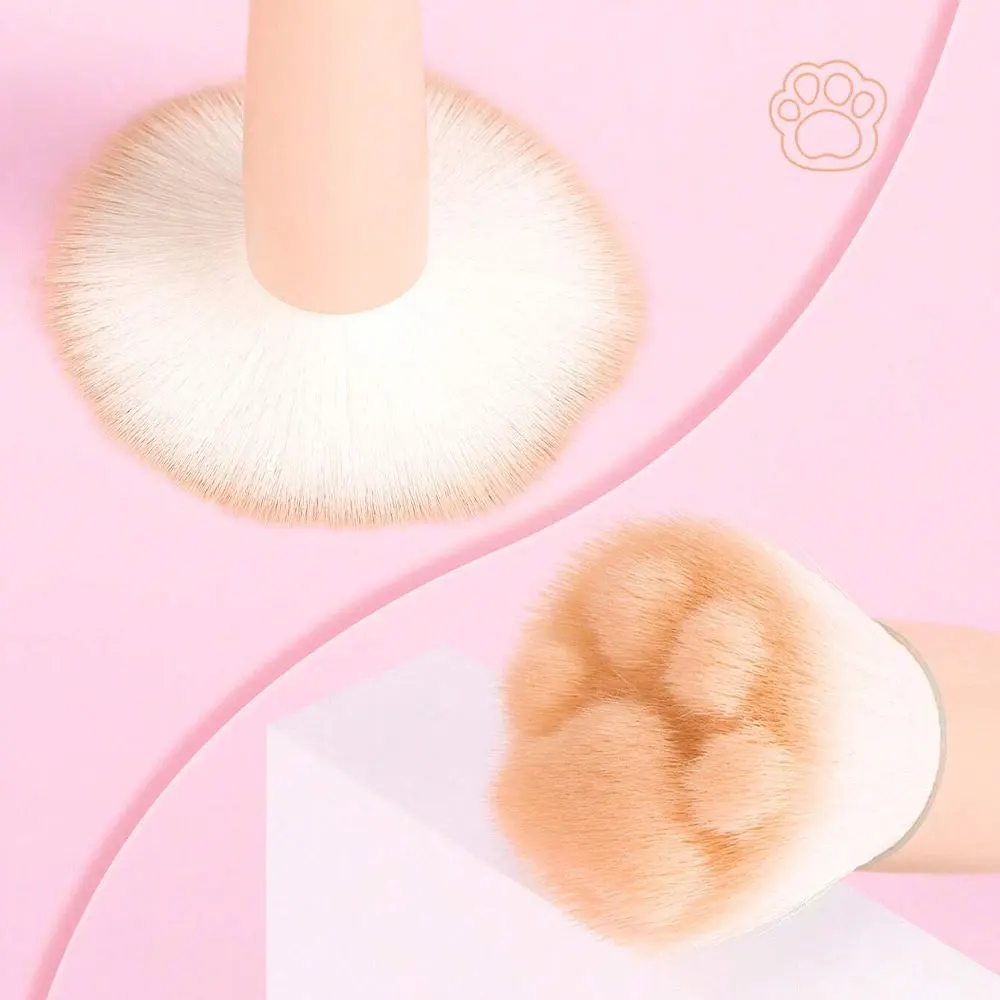1pc New Cat Paw Blush Brush With Storage Box, Professional Makeup Tool Suitable For All Skin Types 4