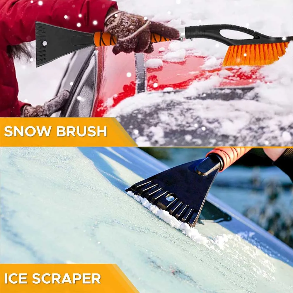 Detachable Car Snow Shovel Winter Ice Scraper Sweeping Brush Window Windshield Cleaning Scraping Removal Tool for Vehicle
