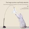 Interactive Cat Toy Handfree Cat Stick Playing Kitten Playing Teaser Wand Toy Suction Cup Bird/Feather Cat Wand Pet Supplies 6