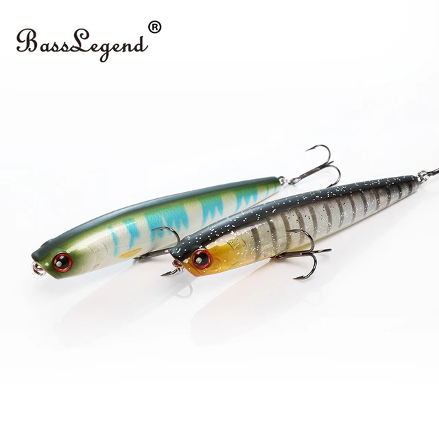 BassLegend Fishing Topwater Lure Pencil Popper Fish Walker Surface Poppers Top  Water Lures Gunfish For Bass Pike 95F 115F - AliExpress