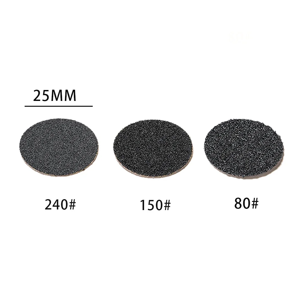 Replaceable Sanding Paper Disk 25mm Cuticle Callus Remove Tool Pedicure Sandpaper Nail Drill Bit Accessories 100pcs