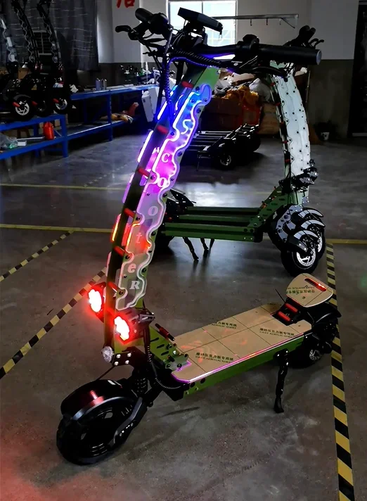 Folding 800W Dual Motor 11Inch Off-Road Adult Electric Scooter Top Speed 55km/h 48v30AH Battery Tires Sport Commuter E Scooter
