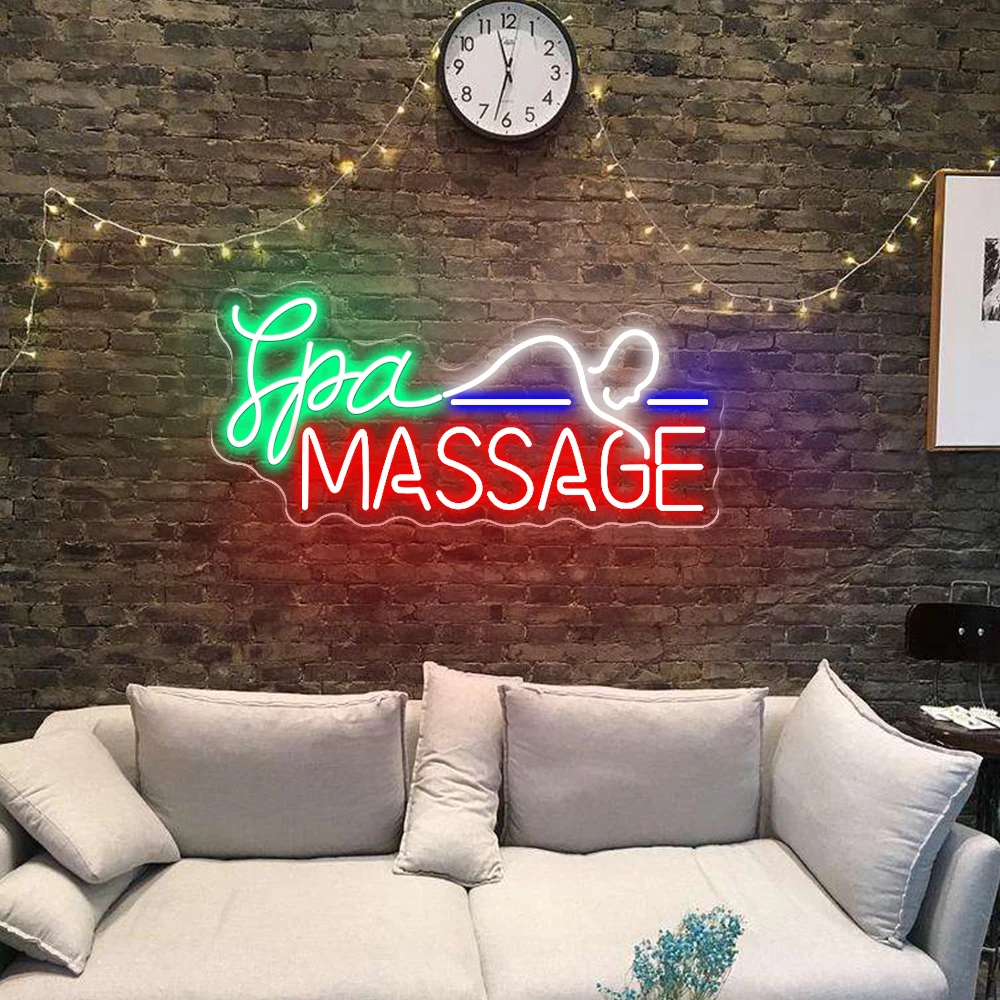 Massage Neon Sign Led Business Neon Signs Custom Neon Sign Barber Shop