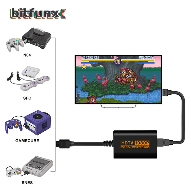 Bitfunx-Adaptateur de convertisseur HDMI pour Nintendo Wii, Consoles de  jeux rétro, Câble HD, Plug and Play, NTSC PAL - AliExpress