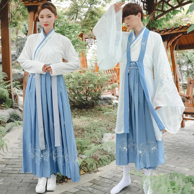 전통 Hanfu 커플 남자 여자 코스프레 의상