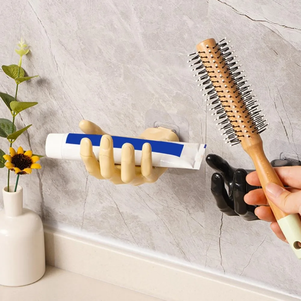 Description Picture 4 of itemCreative Plastic Hook Hand Shape Punch-free Wall Hanger Wall Mounted Trace-less Bathroom Supplies for Bathroom