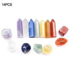 14 - Piece Natural Stone Crystal Chakra Healing Set with Gift Box (Color)