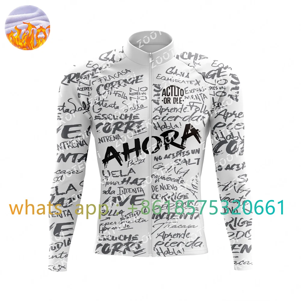 

Actlto Or Dle Team Winter Thermal Fleece Mens Cycling Jersey Long Sleeve Ciclismo Bicycle Wear Bike Clothing Maillot Ciclismo