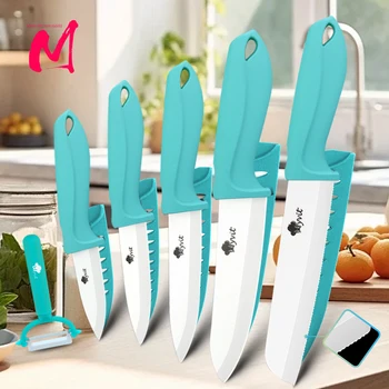 Set di coltelli da cucina in ceramica Coltello da chef professionale con fodero Coltello da sushi per pesce super affilato antiruggine resistente alle macchie 1
