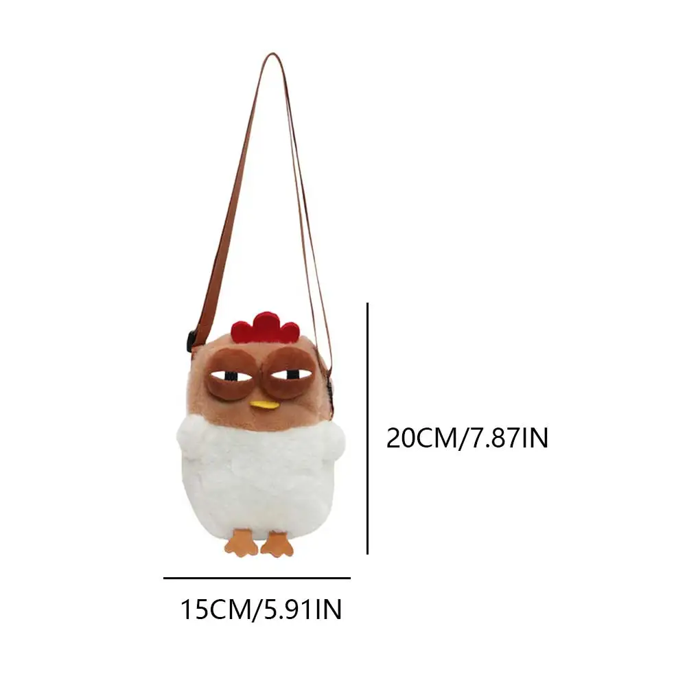 Cute Chicken Bag for Women Girls Gift Chicken Purse for Women Fluffy Hen Shoulder Bag  Handbag Cute Animal Crossbody Bags