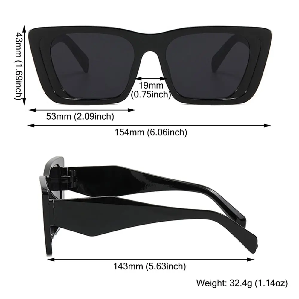 Fahion Square Sunglae Woman Vintage Cat Eye Deign Sun Glae Female Male Peronality Cool Retro Black Cateye_voghion.com