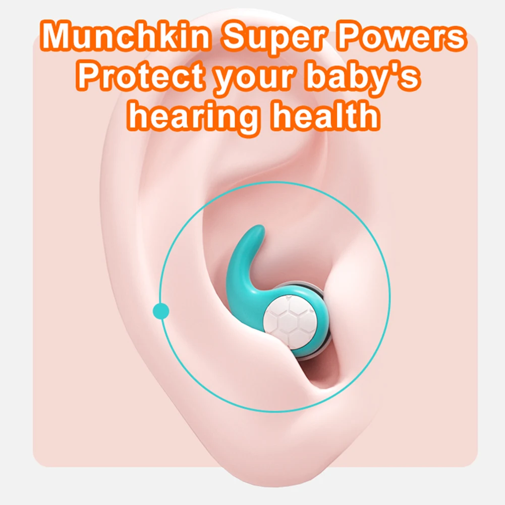 1 Pair Silicone Earplug Waterproof 3 Layers Swimming Ear Plugs Reduction Soundproof with Storage Box for 5-12 Year Old Children