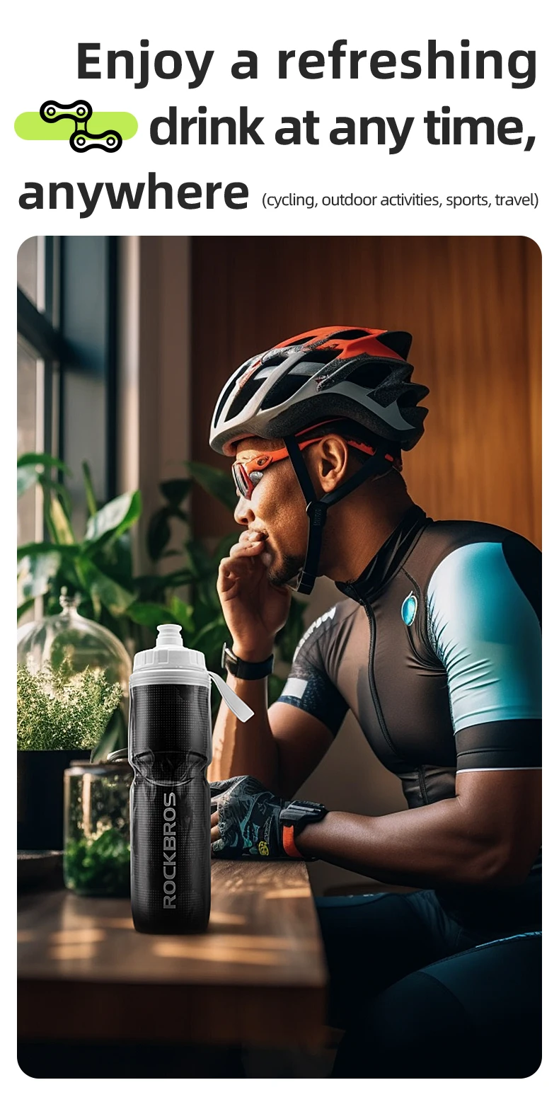 Bike Water Bottle 750ml PP5 Bicycle Insulated Water Bottle Outdoor Sports Fitnes