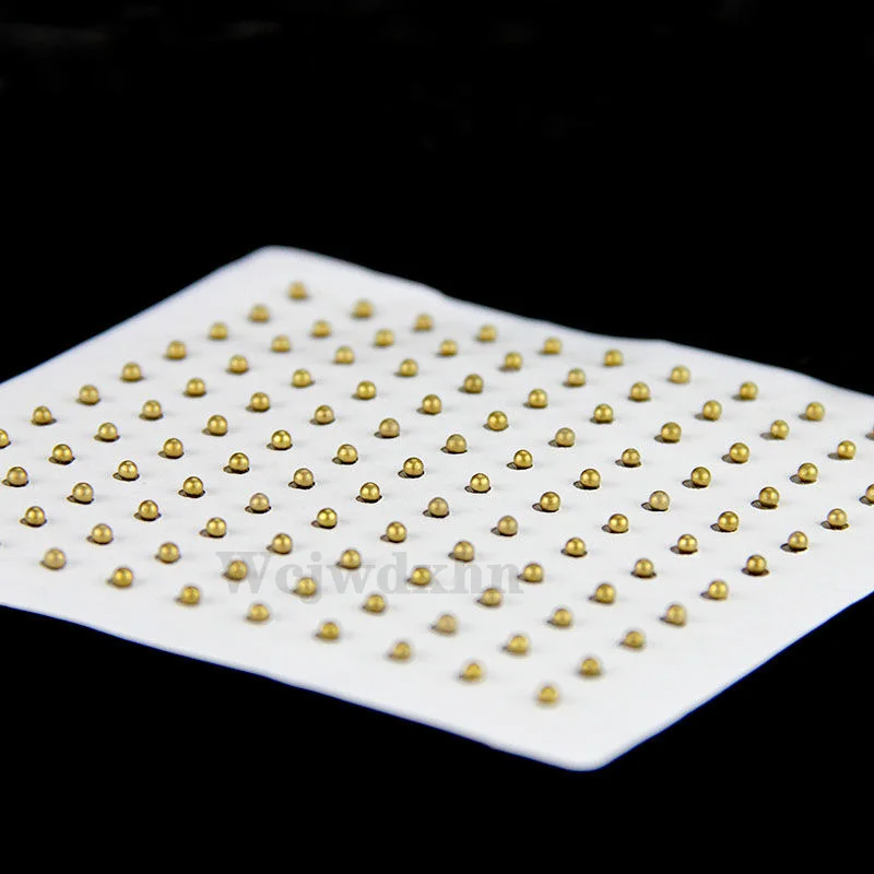 121PCS Magnetic bead Gold Plated Ear Seed Sticker Paste Bean Acupressure massage seed for Acupoint Therapy Auricular Acupuncture auricular acupuncture needle