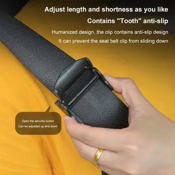 2pcs Universal Car Safety Seat Belt Buckle Clip Seatbelt Stopper Adjuster Clip To Relax Shoulder Neck Car Strap Clips
