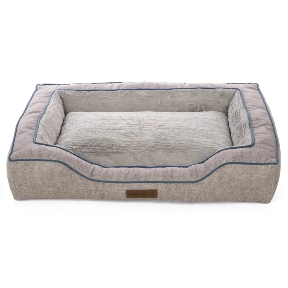 

Vibrant Life Bolstered Bliss Mattress Edition Dog Bed, Large, 36"x26", Up To 70lbs