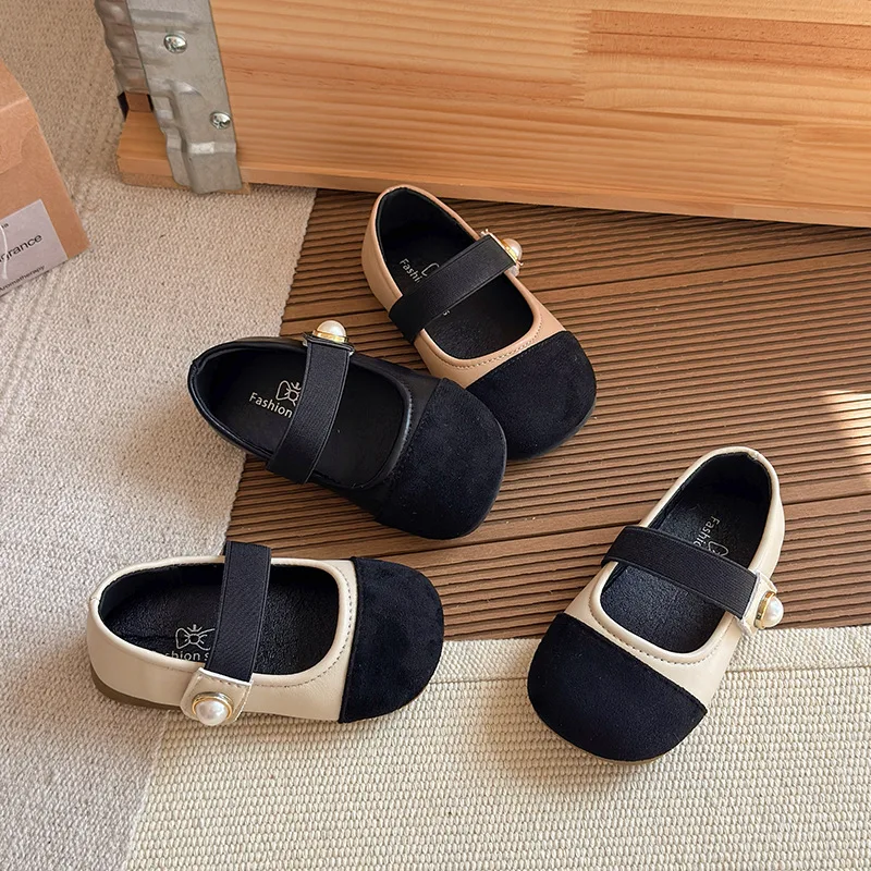 Girls Leather Shoes Korean Style Soft Anti Slip