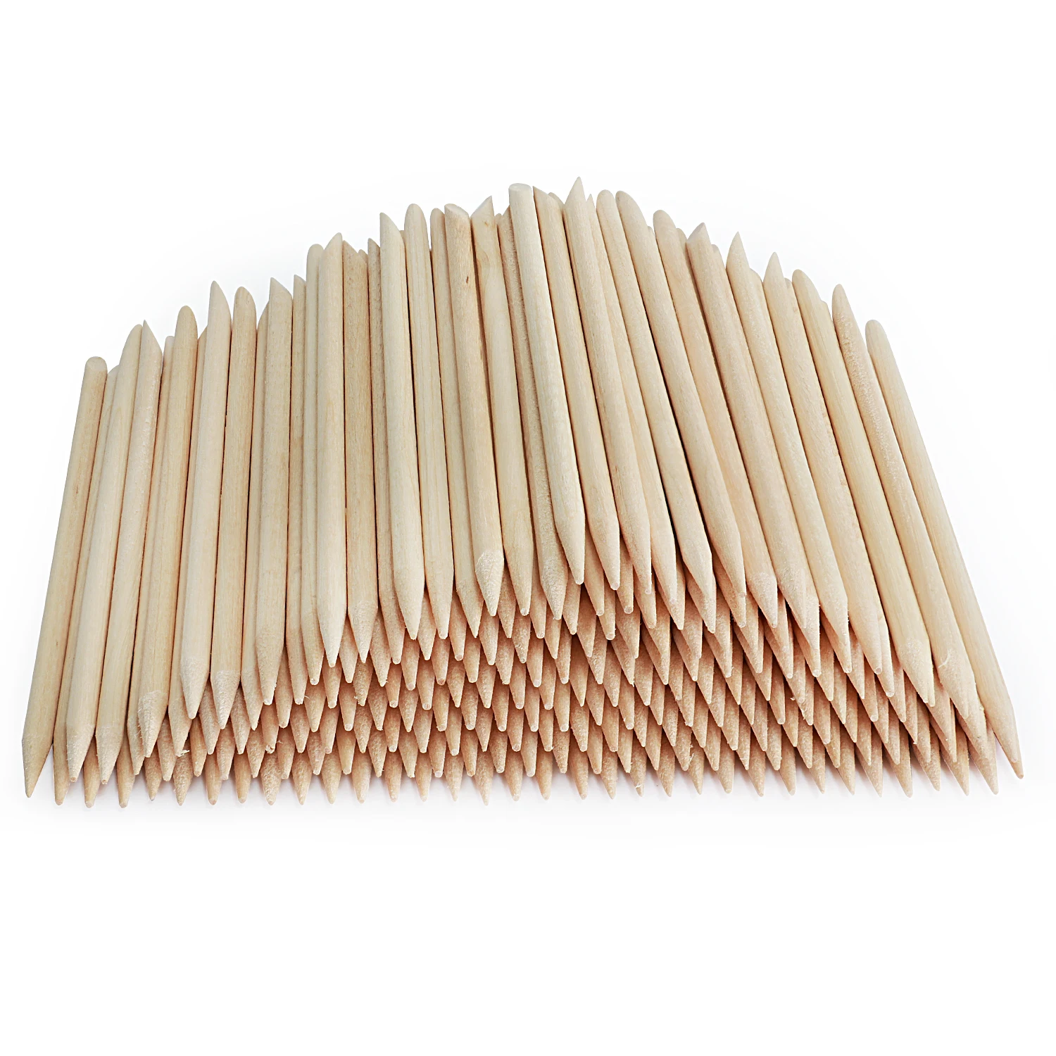 Nail Art Orange Wood Cuticle Sticks - Precision Manicure Tools for Gel Polish and Nail Design