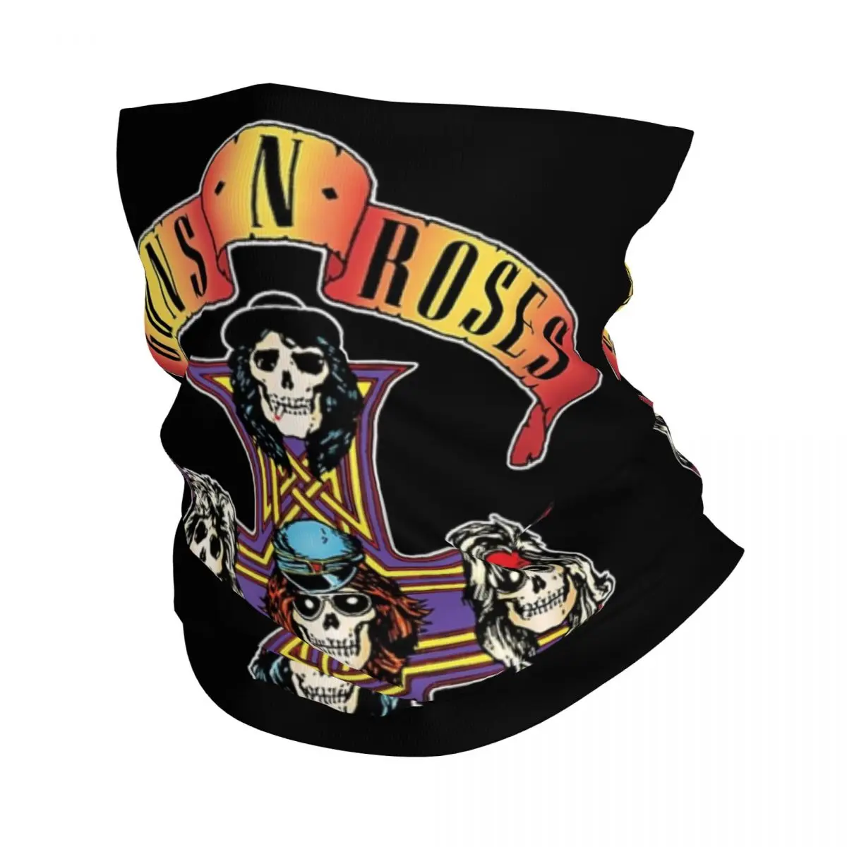 

Guns N Roses Cross Bandana Neck Cover Printed Balaclavas Wrap Scarf Warm Headband Hiking Unisex Adult Breathable
