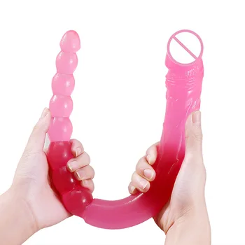 Double head Realistic Dildo Long Anal Play for Women Men Couple Ended Dildo Flexible Big Penis Adult Sex Toy for Lesbian Supplier Double head Realistic Dildo Long Anal Play for Women Men Couple Ended Dildo Flexible Big Penis