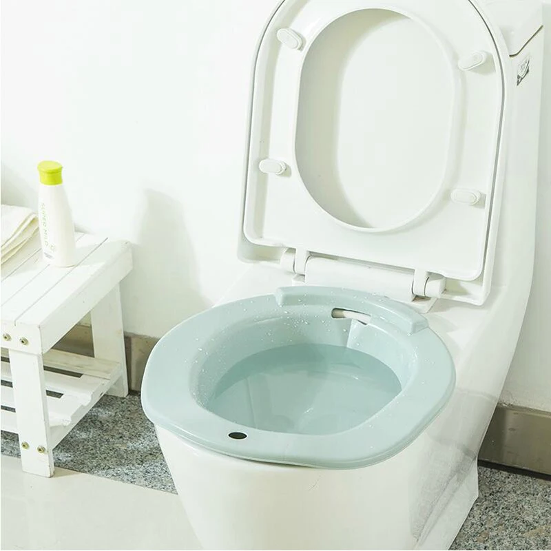 1pc Durable Over Elderly Postpartum Hemorrhoids Patient Toilet Tub Hip Basin Bidet Vaginal Steaming Seat Bath toilet sitz bath basin