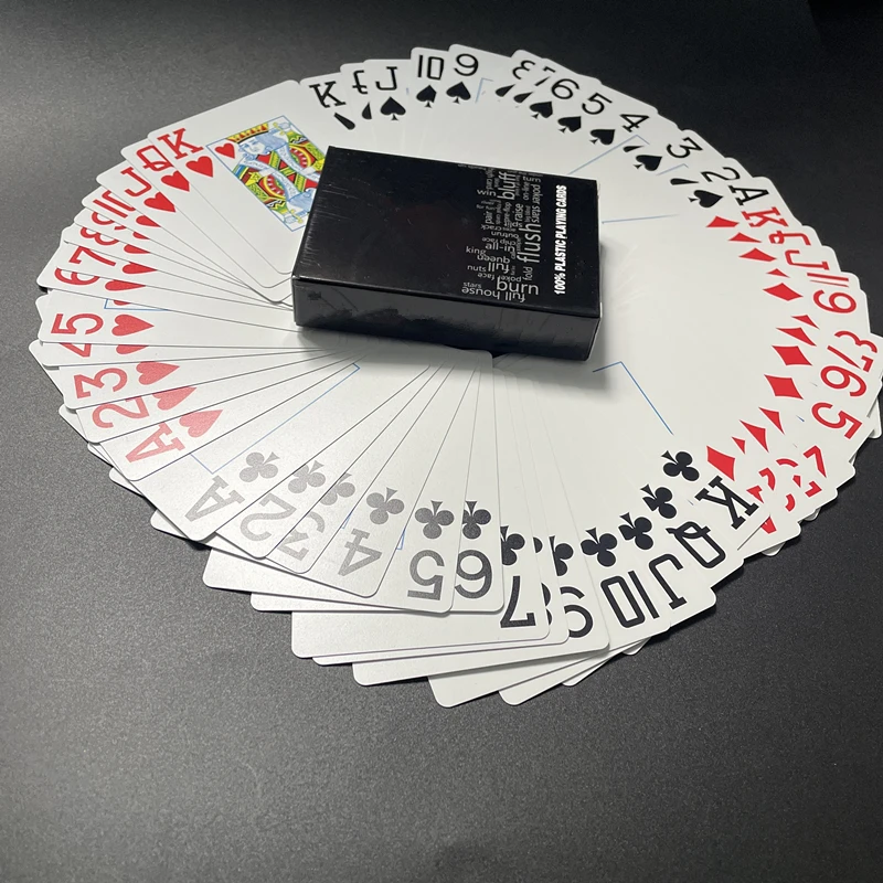 Texas Hold'em Plastic Poker Card Games Waterproof Dull Polish Playing Cards Entertainment Board Game 2 pcs/Lot