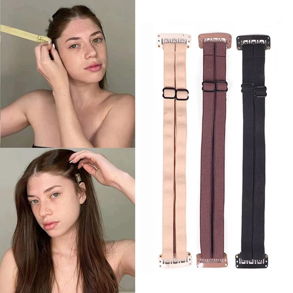 Adjustable Eyes Eyebrows Stretch Band Eyes And Fox Eyes Lift Hair Strap Band Double Layer Magic Elastic Band With Hold BB Clips stretch yoga strap