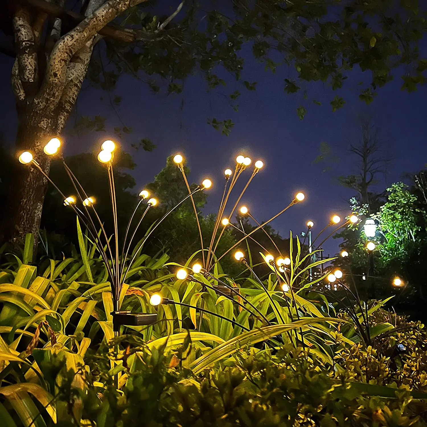 Solar Garden Firefly Lights Modesdecorative Lights Outdoor Swaying