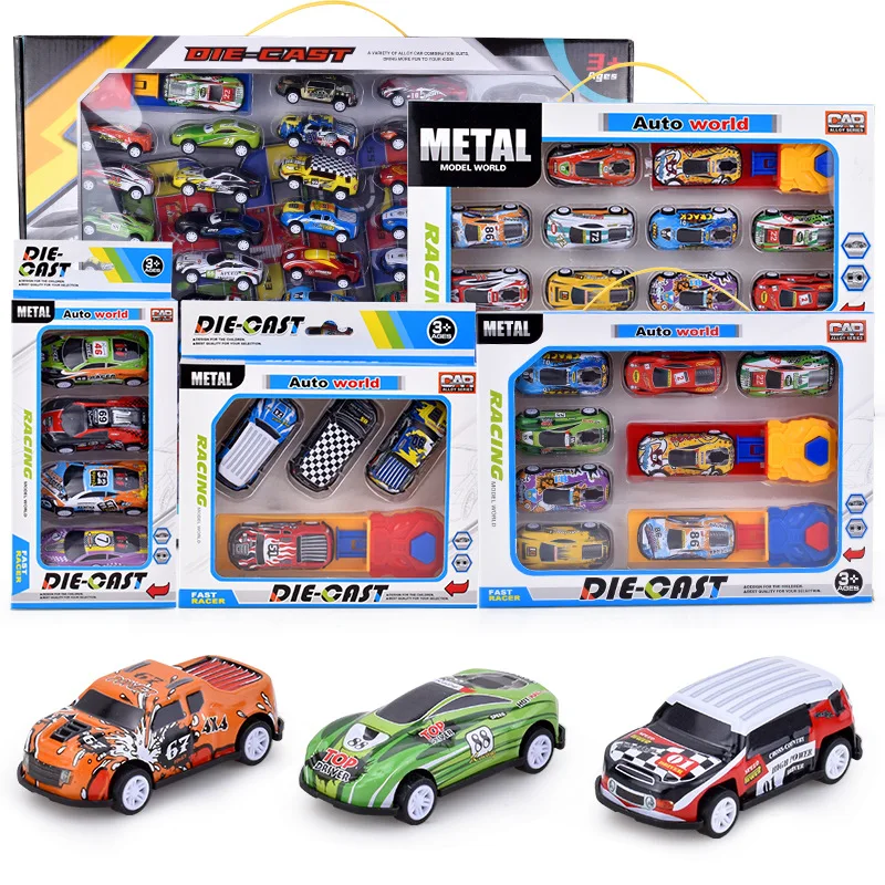 Diecast Car Toys Children Stunt Car Model Alloy Body Pull Ejection Jumping Mini Cars Simulation Collectible Toys For Kids Gift