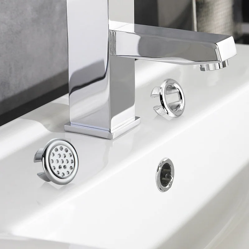 8/1Pcs Sink Hole Round Overflow Cover Ring Wash Basin Hollow Overflow Ring Sink Hole Cover Bathroom Kitchen Accessories sink overflow cover