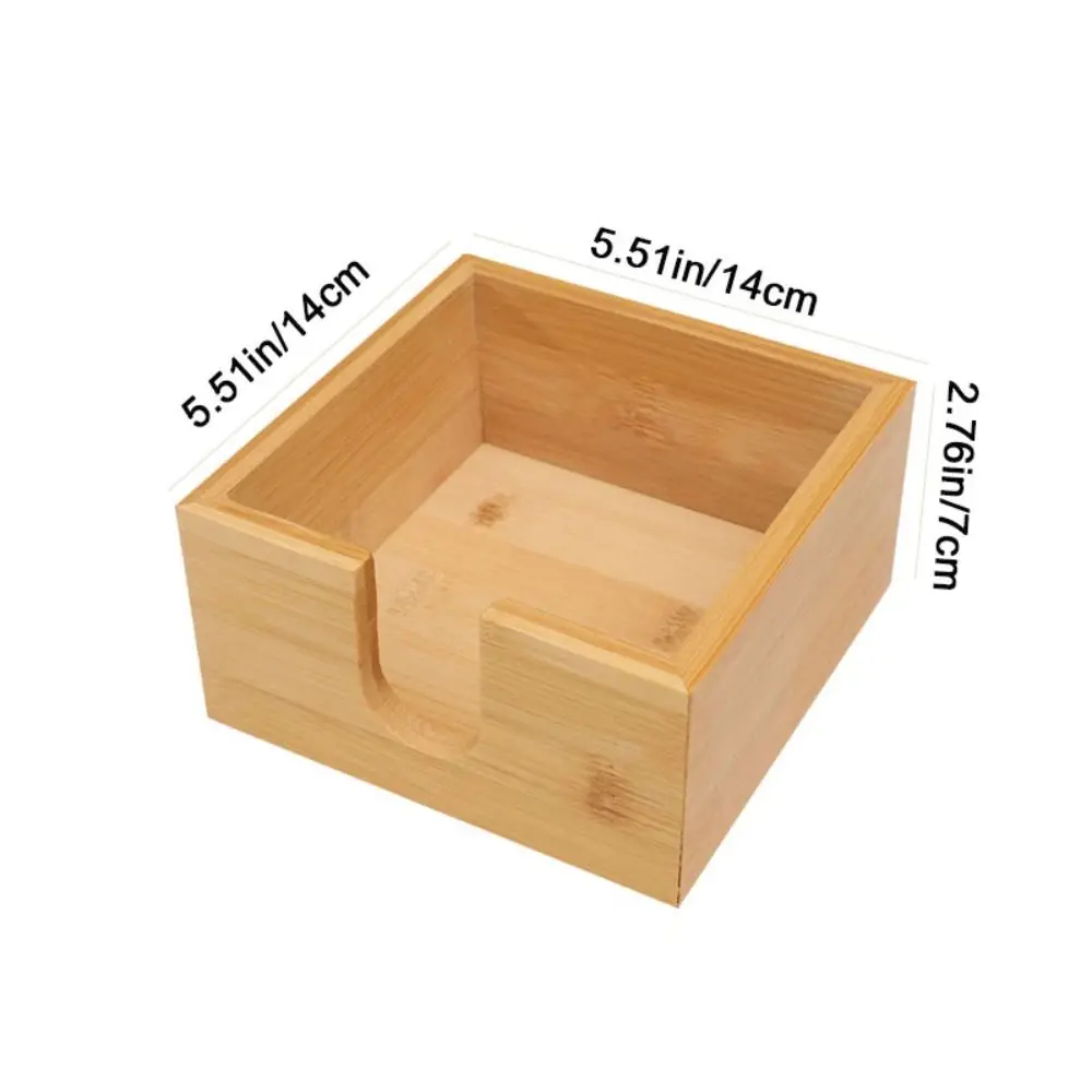 Tissue Box Restaurant Accessory Multi-function Case Bamboo Napkins Living Room Drink Dispenser Dining Table Paper Holder 6