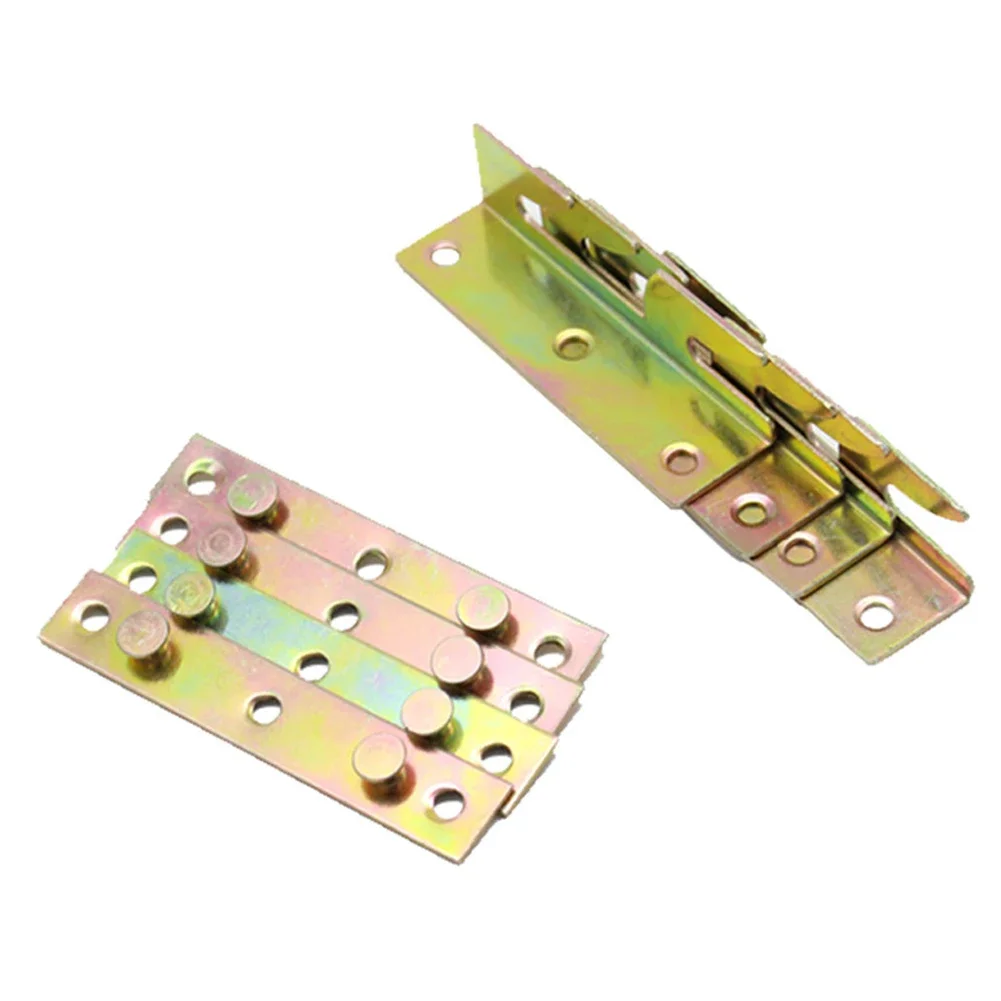 Non-Mortise Bed Furniture Hinge Fixing Connector Rail Bracket 4 Sets For Insert Accessories Pendant Cabinets Countertops
