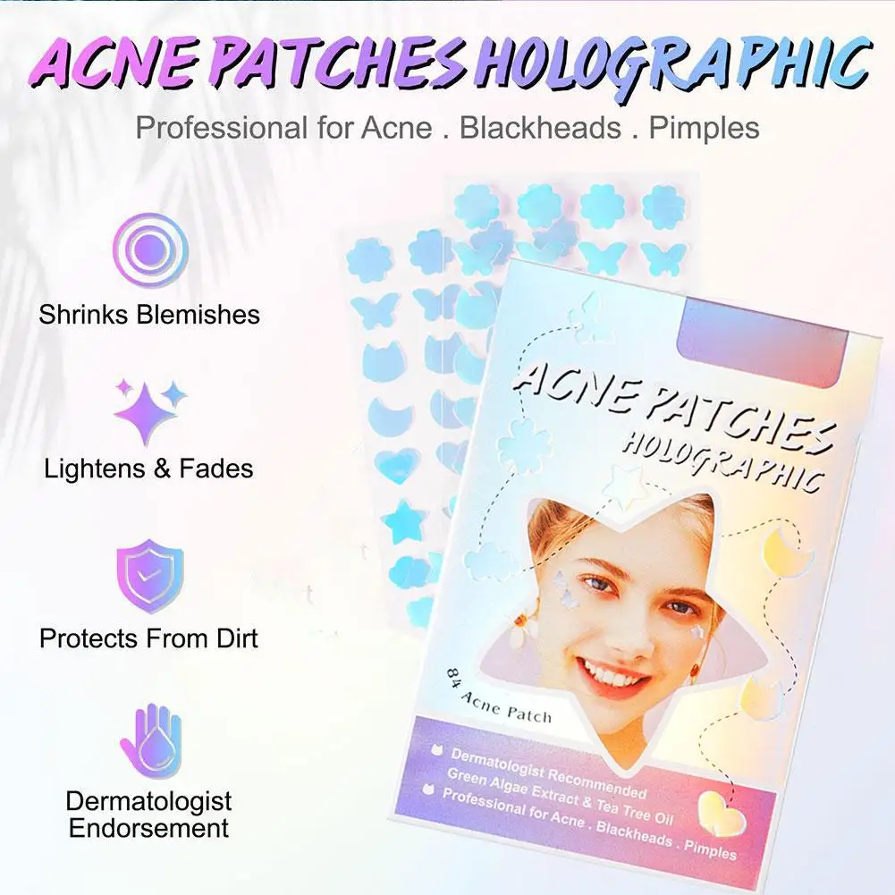 Colorful Pimple Patch Invisible Acne Patches Removal Patches Hydrocolloid Marks Concealer Spots Pimple Repair Anti-Acne Sti T1F7