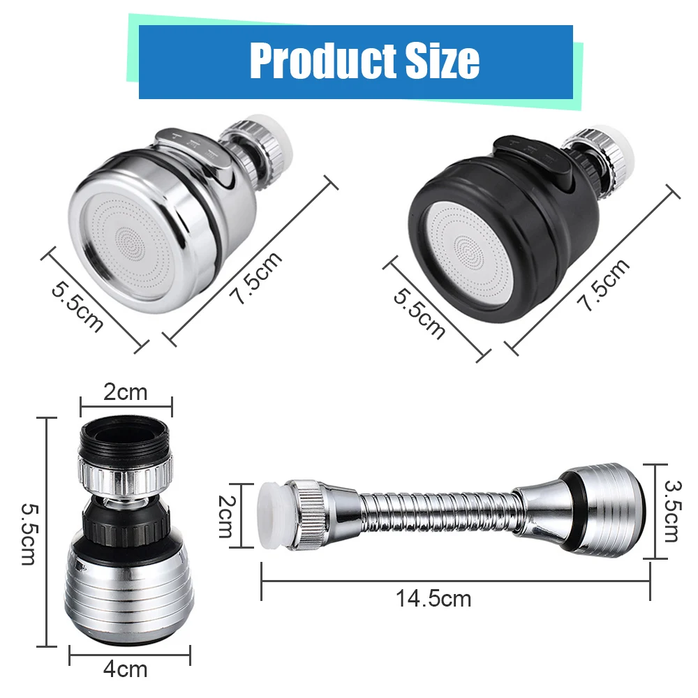 Faucet Water Saving Filter Bubble Sprayer Faucet High Pressure Faucet Diffuser Nozzle Rotatable Faucet for Kitchen Bathroom Sink images - 6