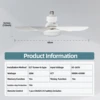 Ceiling Fan Light E27 LED 30W Mute Electric Ceiling Fan Light with Remote Control Lighting Living Room Study Room 6