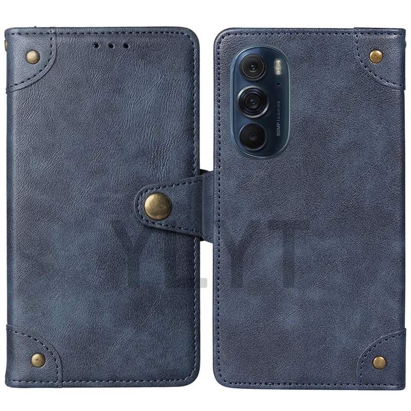 iTien Premium Retro Flip Leather Wallet Phone Case - High-Quality TPU Silicone Protective Cover
