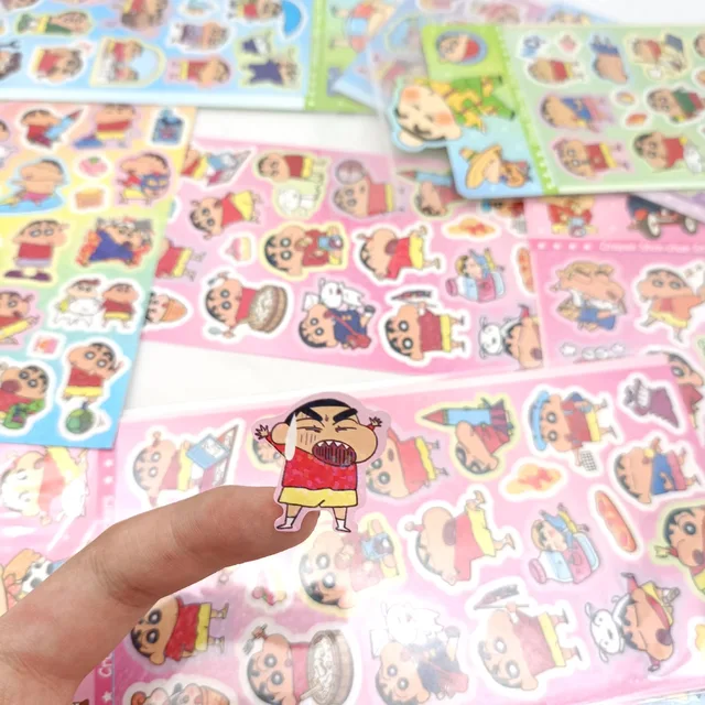 20Sheets Mix Crayon Shin-chan Anime Stickers 10Sheets Cute Hand Acount  Suitcase Phone Case Laptop Stickers Kids Toys Gifts 5