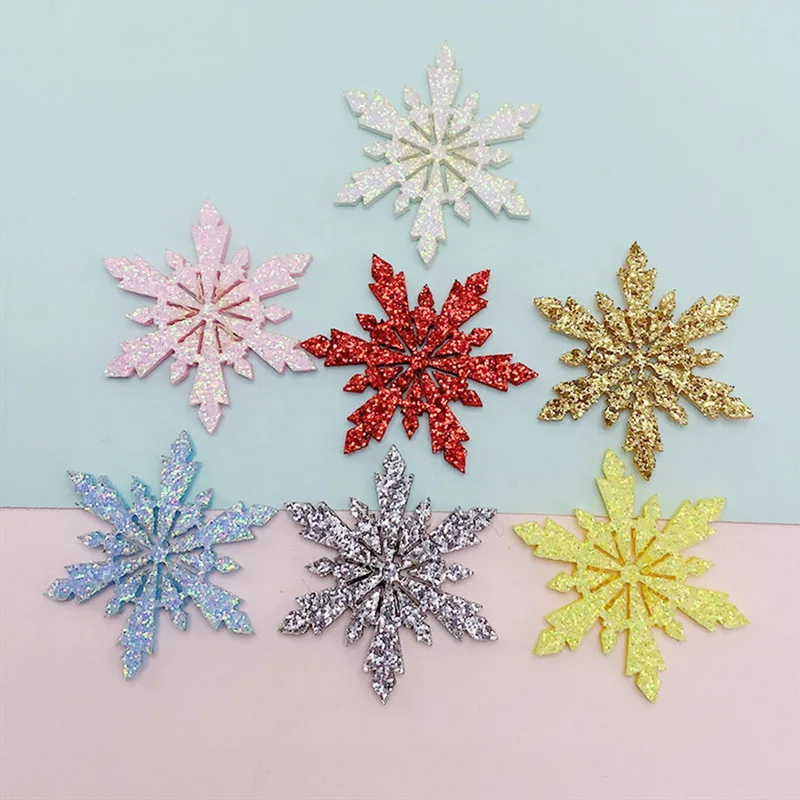 12 Pieces Plastic Snowflake Ornaments Christmas Glitter Snowflakes Hanging  Crafts for Christmas Tree Wedding Embellishing Party Decorations Gold 