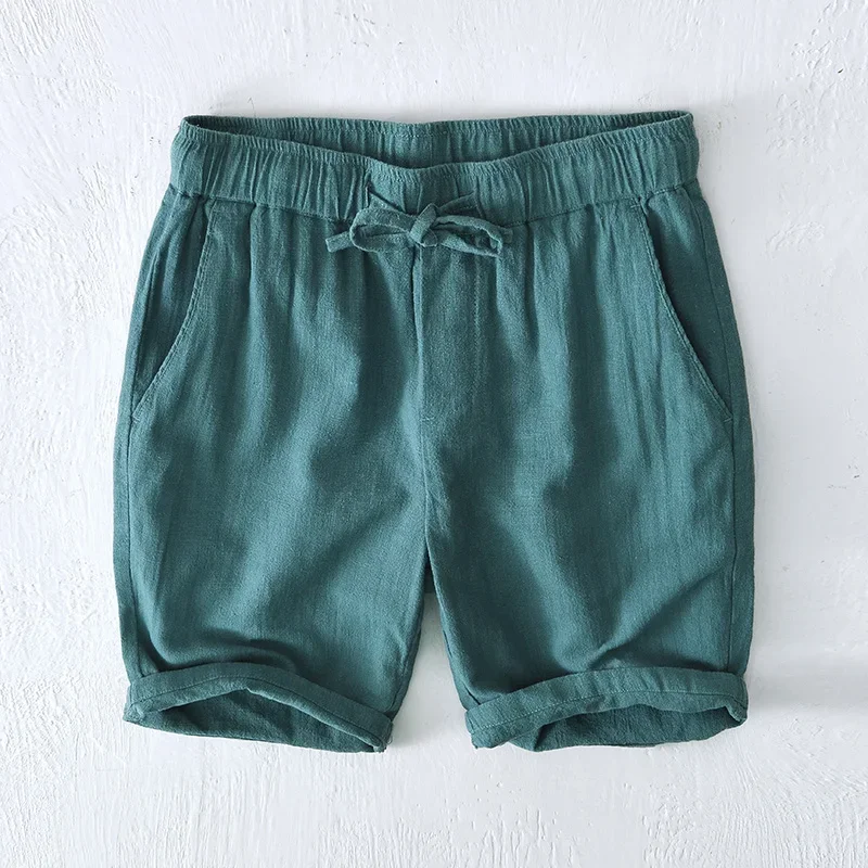Pantalones Cortos Hombre Shorts De Verano Para Hombre - Algodón Y Lino Con Cintura Elástica Pantalón Corto Algodón Hombre