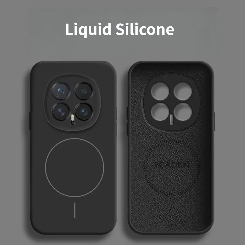 Fashion Original Liquid Silicone Magnetic Shockproof Phone Case with Raised Camera Protection