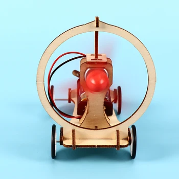 Modelo de coche de viento eléctrico para niños, juguetes de tecnología de experimentos físicos para estudiantes, DIY 2