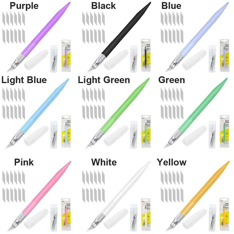 

1 Set Carving Cutter Pen High Quality Art Craft Wood Paper Engraving Cutting Pen Blade Hand Tool Knife DIY Stationery