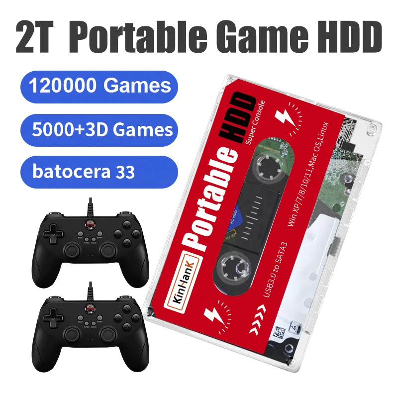 500GB Console De Vídeogame 3D Jogos Batocera HDD Disco Rígido Externo Para  Laptop/PC 3DS/PS2/PSP/Switch/G Cubo 110000 - Escorrega o Preço