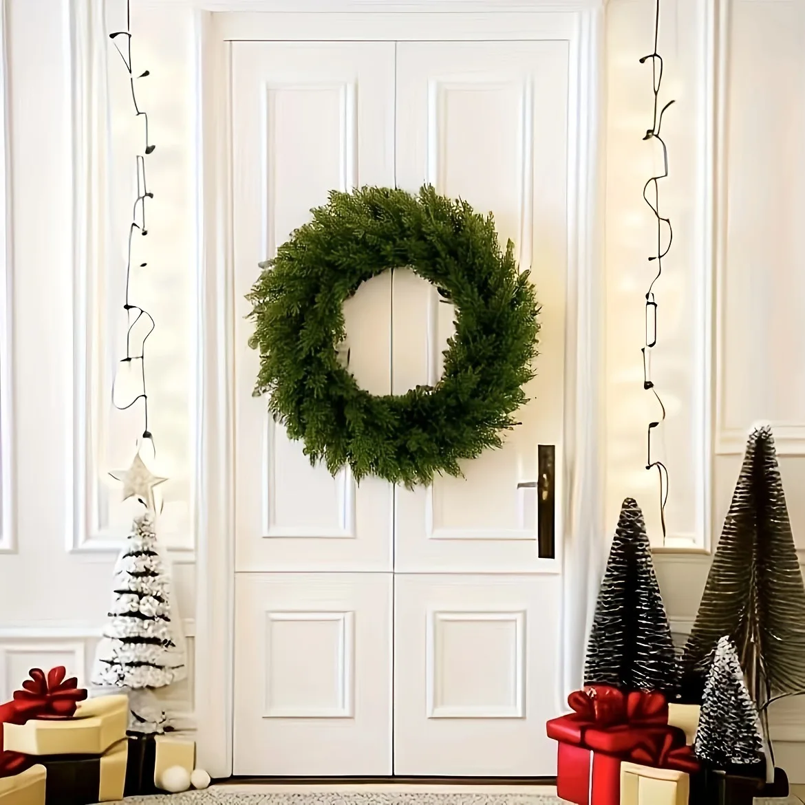 Realistic Artificial Green Christmas Wreath 2