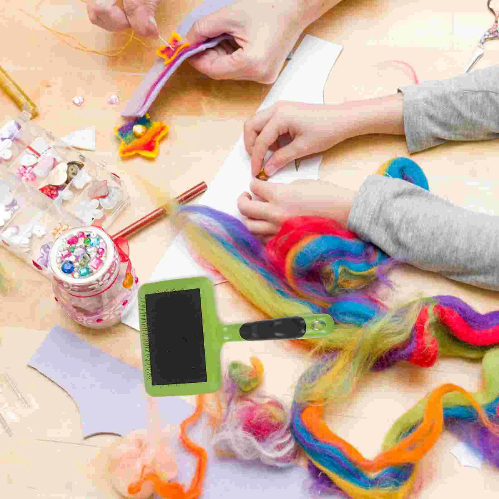 Wool Carders Needle Felting Wool Hand Carders Slicker Brushes Needle Felting Supplies Yarn Weaving