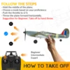 Volantex New Spitfire RC Plane EPP 400mm Wingspan RC Fighter One Key Aerobatic 2.4G 4CH RTF Warbird Plane 6