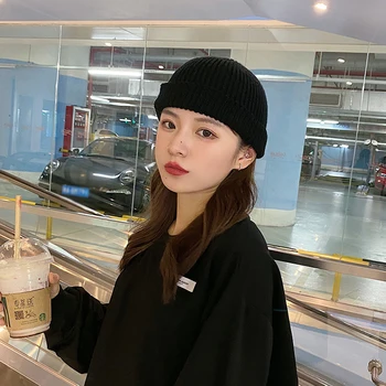 20 Colors Winter Warm Casual Short Thread Hip Hop Beanies Hat Korean Adult Women Men Elastic Wool Knitted Skull Cap Wholesale 6