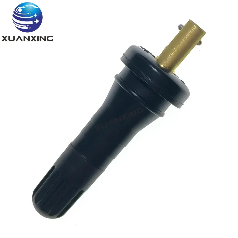 Kit De 2 Capteurs TPMS Avec Tiges De Valve En Caoutchouc Noir & Cuivre - Compatible Voitures Et Motos - 11.5mm